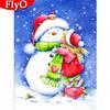 Diamond Embroidery Christmas Snowman Girl Full Square Diamond Painting Landscape Diamond Mosaic Handicraft Home Decor