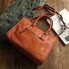 Johnature Genuine Leather Large Handbag Women Bag Natural Soft Cowhide Casual Tote Solid Color Simple Shoulder Bags