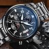 High Quality Pilot Men's Chronograph Wrist Watch Waterproof Luxury Brand Stainless Steel Diver Males Geneva Quartz Clock