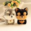Kawaii Teddy Pets Lifelike Fluffy Puppy Soft Doll Cute Small Chow Pomeranian Corgi Yorkie Plush Toys with Charm Gift For Girl
