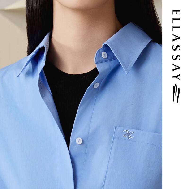 ELLASSAY Women's Relaxed Fit Long Sleeve Shirt