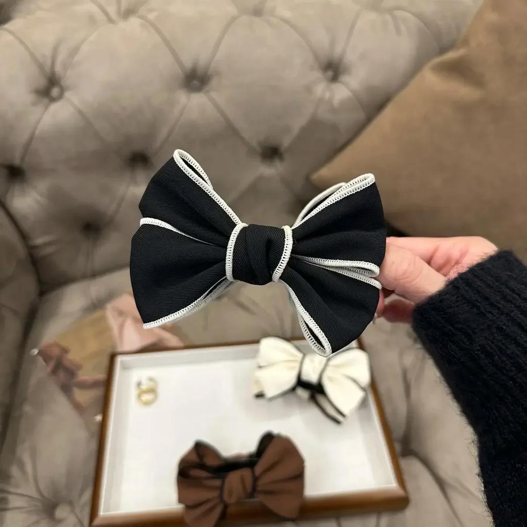 Woman's Bowknot Hair Clips Cute Cloth Art Double-layer Bowknot Beautiful Headwear Fashionable Hair Accessories