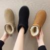 Fleece Thickened Snow Boots Women's Winter New Shoes Flat Shoes Thermal Shoes Women's Shoes Short Boots Autumn and Winter