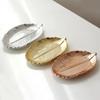 Gloden Ceramic Leaves Plate Tree Leaf Jewelry Snacks Dessert Silver Storage Tray Rose Gold Ceramics  Enamel Trinket Dish