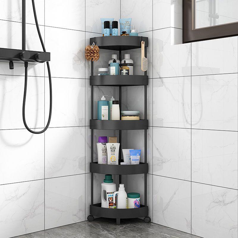 Triangular Floor-Standing Multi-Layer Storage Rack for Bathroom and Living Room