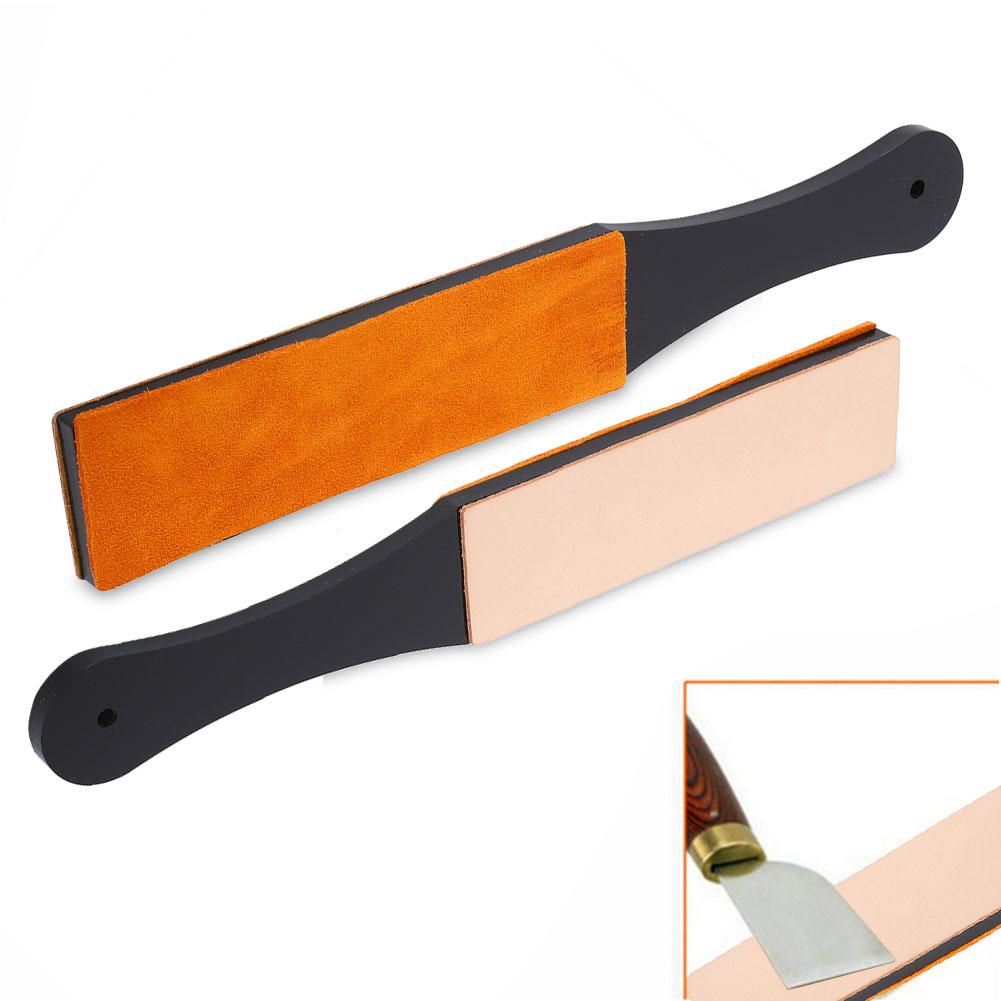 Manual Shaver Sharpening Board Double Size PU Leather Razor Straight Strop Belt Knife Sharpener
