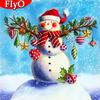 5D DIY Diamond Painting Christmas Snowman Diamond Embroidery Landscape Winter Art Rhinestone Needlework Decor For Home