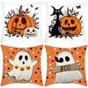 Halloween Pumpkin Pillow Case Cartoon Print Pillow Halloween Home Decor Polyester Pillow Case