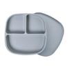 Lalabee Silicone Suction Baby Food Tray, Gray, Food Tray + Food Tray Cover, Popular Korean Parenting Items