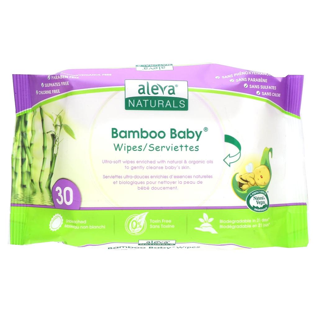 Bamboo Baby Wipes, 30 Sheets
