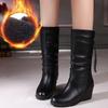 Autumn/Winter New Thick Sole Boots Women's Spring and Autumn Single Boots Chelsea English Style Mid Length Short Boots