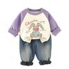 Kids Casual Long-Sleeve Set, Comfortable Daily Wear Outfits