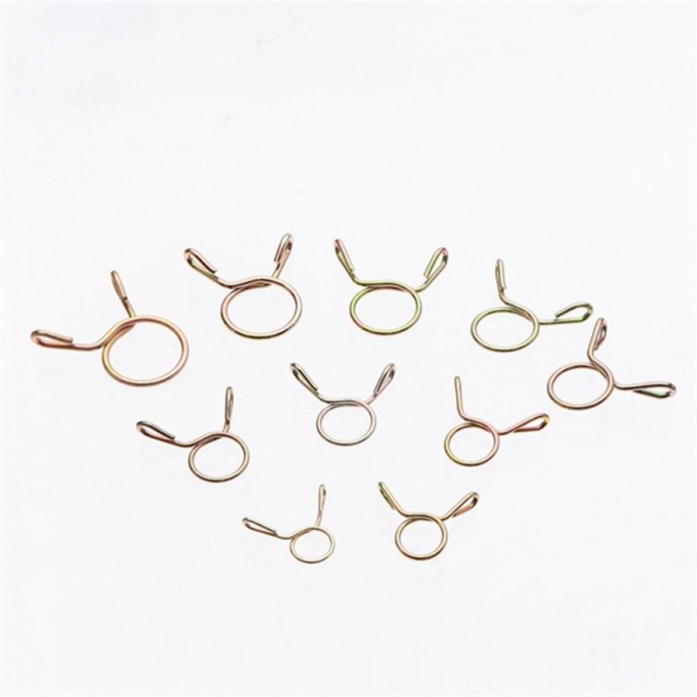 10Pcs Air Tubing Hose Clamp Assortment Kit Spring Hoop  Fuel Tube Water Pipe Motorcycle Scooter