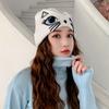 Women's Autumn and Winter Korean Style Fashion Cold Hat Trendy Cute Cat Student Warm Knitted Hat