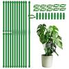 Plant Stakes with Clips Extendable Orchid Support Stake Gardening Plant Poles for Indoor Outdoor Potted Amaryllis Monstera Vegetables