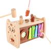 FlyCreat Multifunctional Montessori Fishing Educational Toy Wooden Toy with and Musical Colorful for Color Early and Fingertip Ages Girls and Birthday