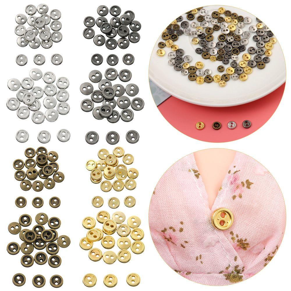 Two Holes Accessories Mini Metal Buttons Clothing Sewing Craft DIY Doll Clothes Dolls Strap Buckles