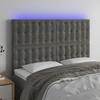 VidaXL LED Headboard Bedroom Furniture Double Bed Accessory Head of Bed Frame Interior Dark Grey 3122907