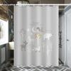 Bathroom Thickened Waterproof Curtain Mildew Proof Shower Curtain Shower Partition Curtain Shower Curtain Bathroom Curtain Free Perforation