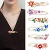 Brooch Badge Flower Grace Rhinestone Inlay Electroplating Temperament Matching Colorfast Badge Pin