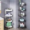 Triangular Floor-Standing Multi-Layer Storage Rack for Bathroom and Living Room