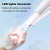 Pet Paw Trimmer with LED Light Pet Precision Trimmer Low-Noise Cordless Grooming Clippers USB
