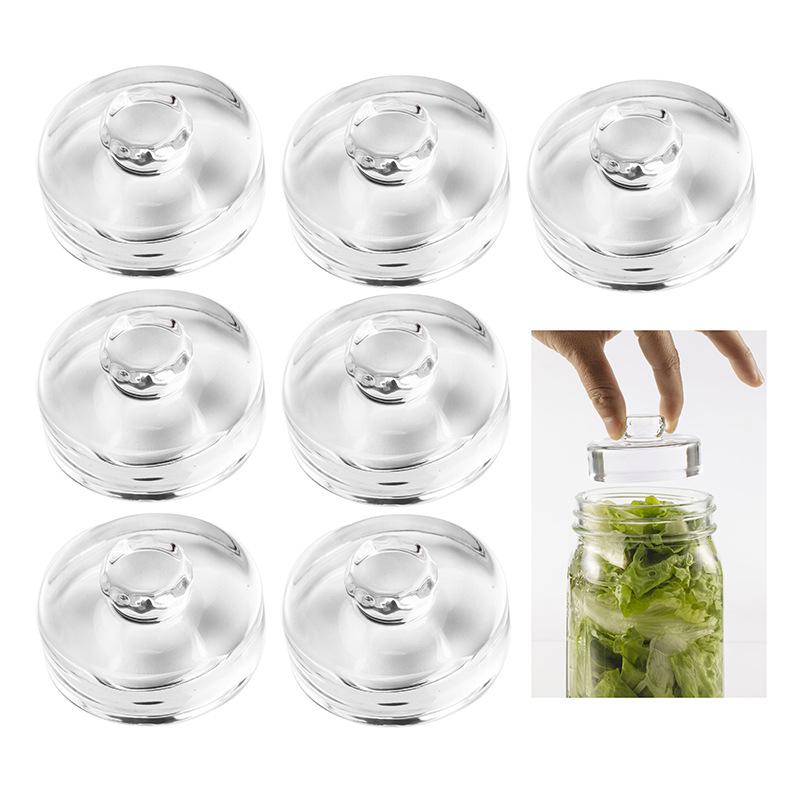 Fermentation Set, Wide Mouthed Bottle, Mason Jar, Fermentation Glass Weights with Easy To Grip Handle, Mason Cup, Wide Mouthed Heavy Stone