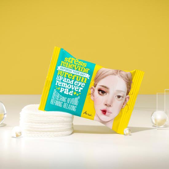 ARIUL Stress Relieving Lip & Eye Remover Pads 30 Sheets