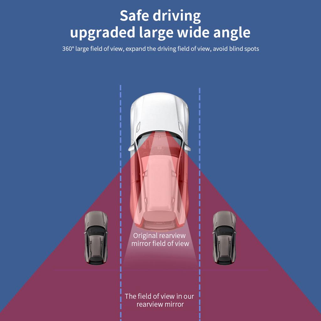 Rear View Mirror Suction Cup Rearview Mirror Wide Angle Hidden Aromatherapy 360 Degrees  Adjustment Angle Rear View