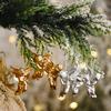 6 PCS Christmas Gold Silver Angel Pendant Hanging Xmas Tree Ornaments Set for Christmas Season Holiday Decorations Home Store Window Party