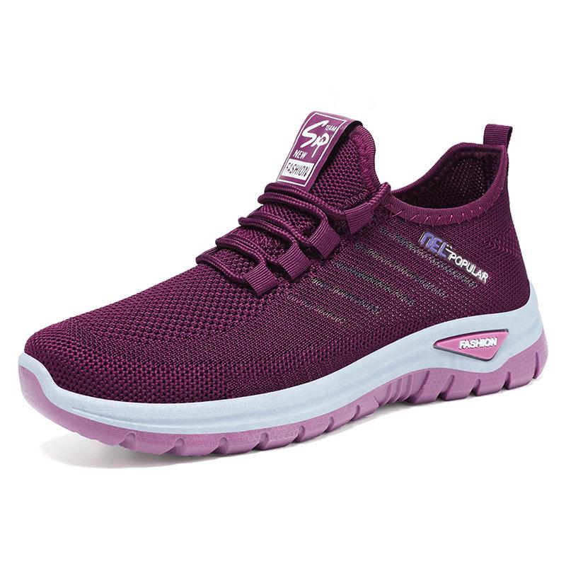 Shoes Women, Fly Woven Breathable Couple Models Casual Shoes, Versatile Soft Sole Lightweight Sports Shoes