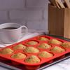 Hanyu Silicone Muffin Cupcake Baking Pan Set Blue Top Home Rubber Trays Molds