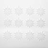 Jules Enkeli Christmas Tree Ornaments, Snowflake Design, 10cm, Set of 12, White
