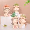 Creative Fairy Resin Mini Flower Pot for Balcony and Desktop Gardening