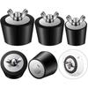 Black Swimming Pool Leak Proof With Stainless Steel Screw Pool Plugs Pool Winterizing Plug