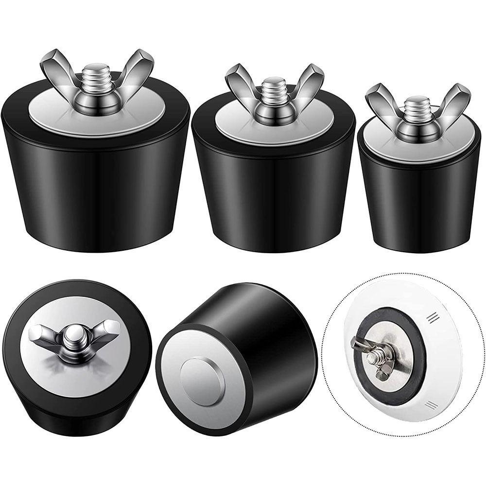 Black Swimming Pool Leak Proof With Stainless Steel Screw Pool Plugs Pool Winterizing Plug