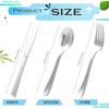 150 Pieces Disposable Cutlery Set Plastic Silverware Heavy Duty Utensil Sets 50 Forks 50 Knives 50 Spoons for Home Office Schoo