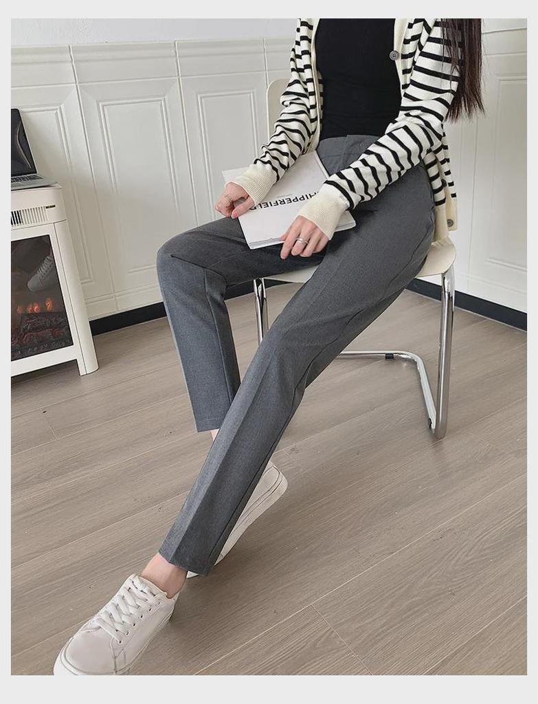 Women's High-Waist TR Suit Pants - Slim, Straight, Smart Casual for Spring To Autumn