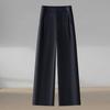 Hengyuanxiang Women's Cotton High Waist Slimming Wide-Leg Pants - Elastic, Casual, Drapey Suit for Spring/Autumn