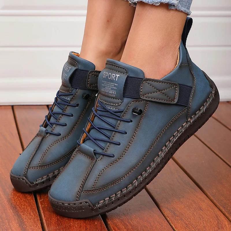 Fashion Women's Boots Mid Top for Summer British Style Retro Anti Slip Workwear Shoes Fashionable Luxurious Design Couple's Loafers