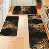 1Pcs  Animal Leopard Pattern Floor Mat Modern Kitchen Polyester Rug Non-Slip Colorful Indoor Carpet, For Home Bathroom Bedroom Living Room Decor
