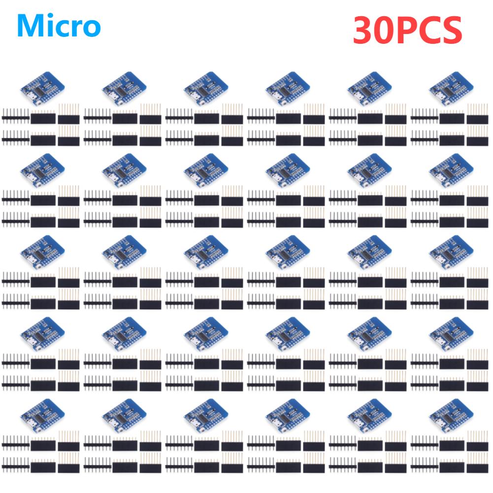1-30PCS ESP8266 D1 Mini WIFI Development Board ESP-12F CH340 V2 Usb Wemos Wifi Development Board D1 Mini Nodemcu Lua Iot Board