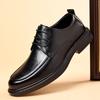 Leather Shoes Men's 2024 Autumn Business Casual Dress Inner Height CM Groom Wedding Suit Shoes Trend