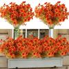 2/3/4/5/6/12Pcs Fall Artificial Flower 7 Fork UV Resistant Fake Flower Home Wedding Party Table Centerpiece Indoor Outdoor Faux Bloom Decoration