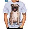 Summer  Men's Cool T-shirt 3D Dog Print Short Sleeve T-shirt Fashion Animal T-shirt