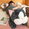 Cute Simulation Cat Plush Doll Girl Cuddling Cat Throw Pillow Children Pet Kitten Toy Birthday Gift