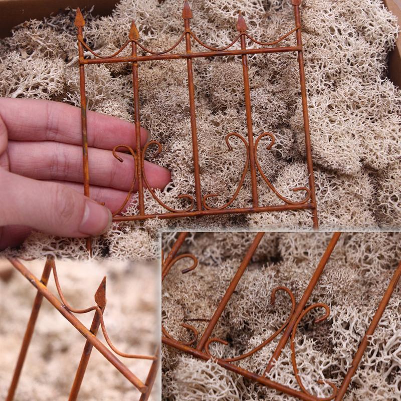 1:12 Dollhouse Miniature Wrought Iron Rust Fence Swing Furniture Home Model Decor Toy Doll House Accessories