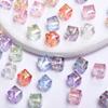 Crafts Beads for Jewelry Making Loose Earrings Bracelet Pendants 8mm DIY Part Resin Czech Crystal Cube Square Faceted 20pcs/bag UV Plated