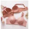 Lace Embroidery Gather To Prevent Sagging Bra Collect and Collect Breast Milk Non Magnetic and Non Steel Ring Women's Large Size Underwear