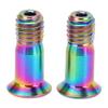 2pcs Bike Rear Derailleur Pulley Screw Colorful Hollow Ti Alloy Lightweight Flat Head Rear Dial Guid